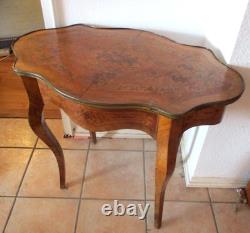 Beautiful Antique French Table IN Louis XV Style, Elaborate Inlaid