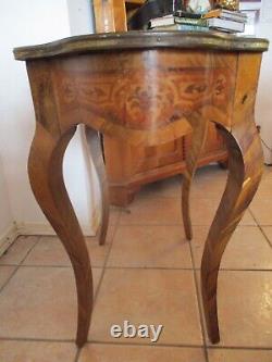 Beautiful Antique French Table IN Louis XV Style, Elaborate Inlaid