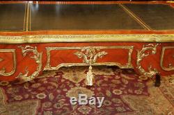 Best French Louis XV Figural Bronze Writing Desk Bureau Plat Table French WOW
