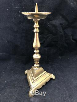 Bougeoir Bronze XVII Antique French Candlestick 17th Louis XIV