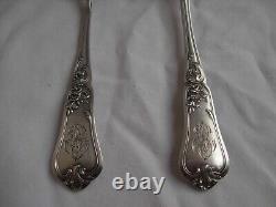 Boulenger, Antique French Sterling Silver Fish Serving Set, Louis 15 Style