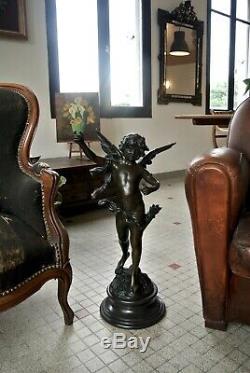 Bronze Cupid Sculpture Signed Louis Auguste Moreau (1855-1919)
