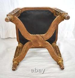 C. 1700 Louis XIV French Giltwood Tabouret