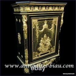 Cabinet Louis XIV stamped Béfort in Boulle marquetry 19th Napoleon III period
