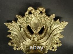 Ceiling Lamp Knots Decor Louis XVI Style Bronze & Glass French Antique