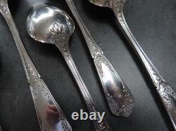 ERCUIS LOUIS XVI Antique French Empire Cutlery Table Spoons Set of 6 Laurel Leaf