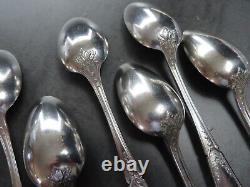 ERCUIS LOUIS XVI Antique French Empire Cutlery Table Spoons Set of 6 Laurel Leaf