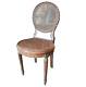 Early 19th Century Louis Xvi Style Canned Carved French Medallion Side Chair
