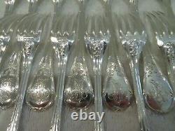 Early 20th c french 950 silver 24p dessert cutlery set Puiforcat Louis XVI ety