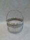 Early 20th C French Crystal & Sterling Silver Basket / Sugar Bowl Louis Xvi St