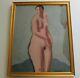Edgar Louis Yaeger (1904 1997) Painting Nude Woman Modernism French Antique