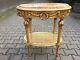 Elegant 1980s French Louis Xvi Side Table With Pink Marble And Gilded Beech