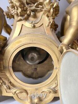 Elegant French Louis XVI Gilt Bronze Chimney Clock (1860-1880)