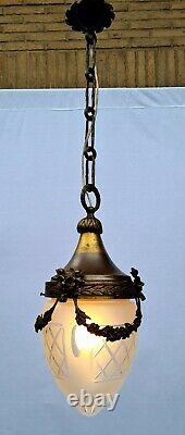 Elegant antique French hall light, Louis XVI style
