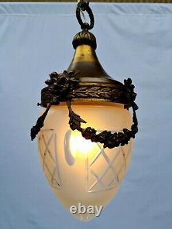 Elegant antique French hall light, Louis XVI style