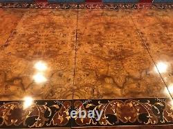 Elite 12.5ft Burr Walnut marquetry dining table bespoke made French polished