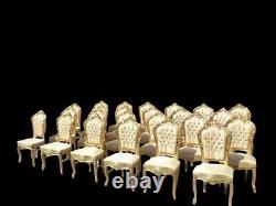 Elite Sets 6,8,10,12,14,16,18,20 plus Designer Gold Palace Louis style chairs
