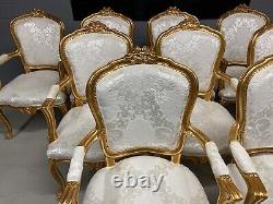 Elite Sets of Designer Gold Palace Louis style dining chairs fully finished