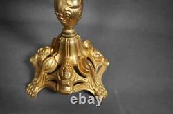 Exceptional Gilt Bronze French Louis XV Candelabra five Candles 30 Inches Tall