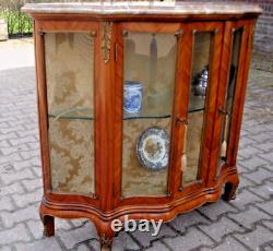 Exquisite Antique French Louis XVI Style Vitrine Cabinet Buffet- Circa 1860-1880