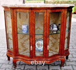 Exquisite Antique French Louis XVI Style Vitrine Cabinet Buffet- Circa 1860-1880