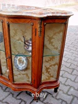 Exquisite Antique French Louis XVI Style Vitrine Cabinet Buffet- Circa 1860-1880