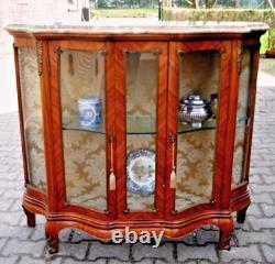 Exquisite Antique French Louis XVI Style Vitrine Cabinet Buffet- Circa 1860-1880