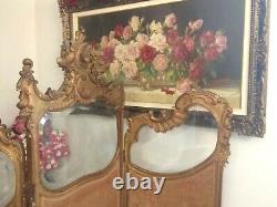 Exquisite Antique Louis XV French Carved Screen Divider Rococo Superb