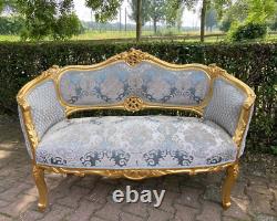 Exquisite Corbeille Sofa Set Embodying French Louis XVI Elegance Circa 1900