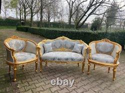 Exquisite Corbeille Sofa Set French Louis XVI Style-1900