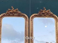 Exquisite Pair of Vintage French Louis XVI-Style Full-Length Floor Mirrors