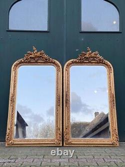 Exquisite Pair of Vintage French Louis XVI-Style Full-Length Floor Mirrors