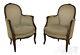 F58446ec Pair Petite French Louis Xv Style Vintage Bergere Chairs
