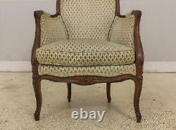 F58446EC Pair Petite French Louis XV Style Vintage Bergere Chairs