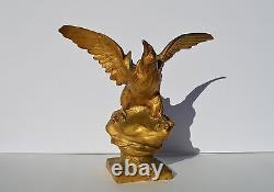 Fantastic Antique French Solid Bronze Eagle By Henri Levassevr