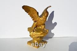 Fantastic Antique French Solid Bronze Eagle By Henri Levassevr