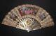 Fine Antique French Louis Xvi Carved Mother Of Pearl Gold Gilt Painted Scene Fan