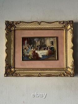 Fine French Antique Louis XV Impressionist Oil Painting Old Classical Art France