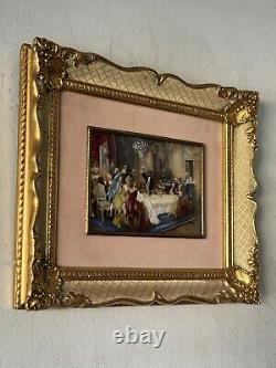 Fine French Antique Louis XV Impressionist Oil Painting Old Classical Art France