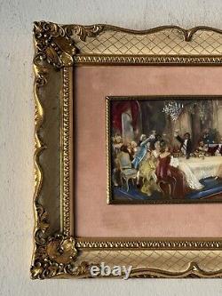 Fine French Antique Louis XV Impressionist Oil Painting Old Classical Art France