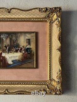 Fine French Antique Louis XV Impressionist Oil Painting Old Classical Art France