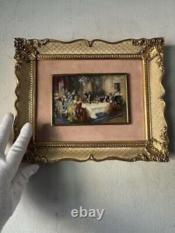 Fine French Antique Louis XV Impressionist Oil Painting Old Classical Art France