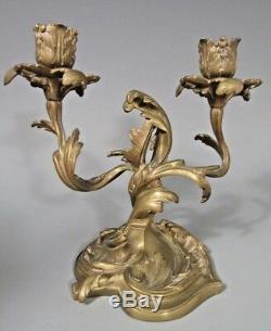 Fine RARE Bronze D'Ore Candelabra French Louis XV / Rococo ca. 18-19th century