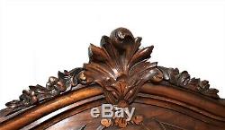 Flower louis XV wood carving pediment Antique french architectural salvage