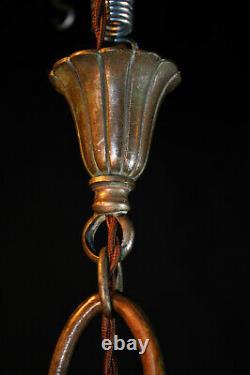 French 1920s Neoclassical Louis XVI art nouveau bronze chandelier Opaline shades