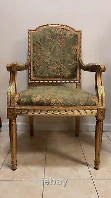 French 19th Century Guiltwood Louis XVI Armchair