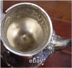 French Antique 1890 Sterling Coffee Tea Pot Louis Coignet XV Claw Foot 20+ ozt
