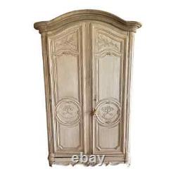 French Antique Hand Painted Large Louis XV Armoire Circa 1780