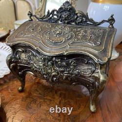 French Antique Jewelry Case Antique Jewelry Box Louis XV Rocaille Antique JAPAN