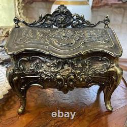 French Antique Jewelry Case Antique Jewelry Box Louis XV Rocaille Antique JAPAN